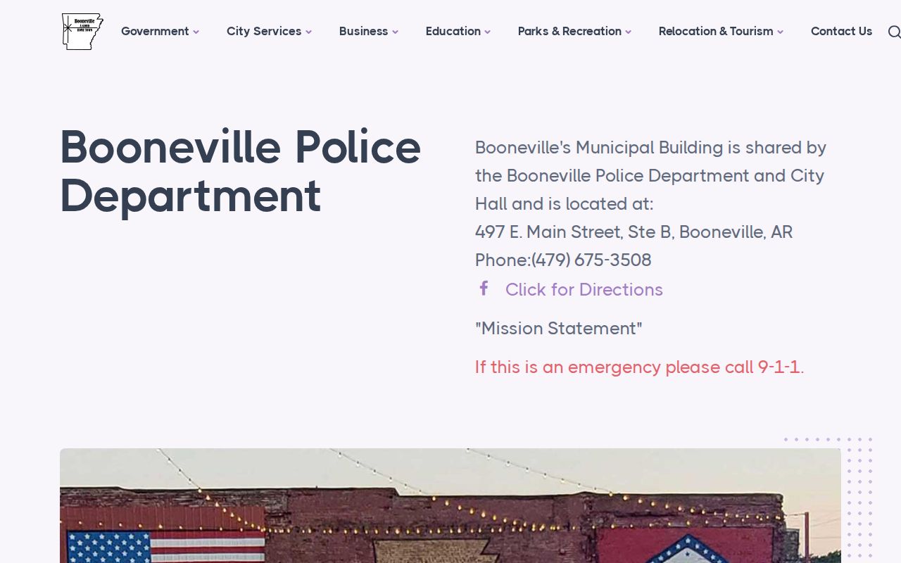 Booneville Police Department official arrest records contact in Logan County