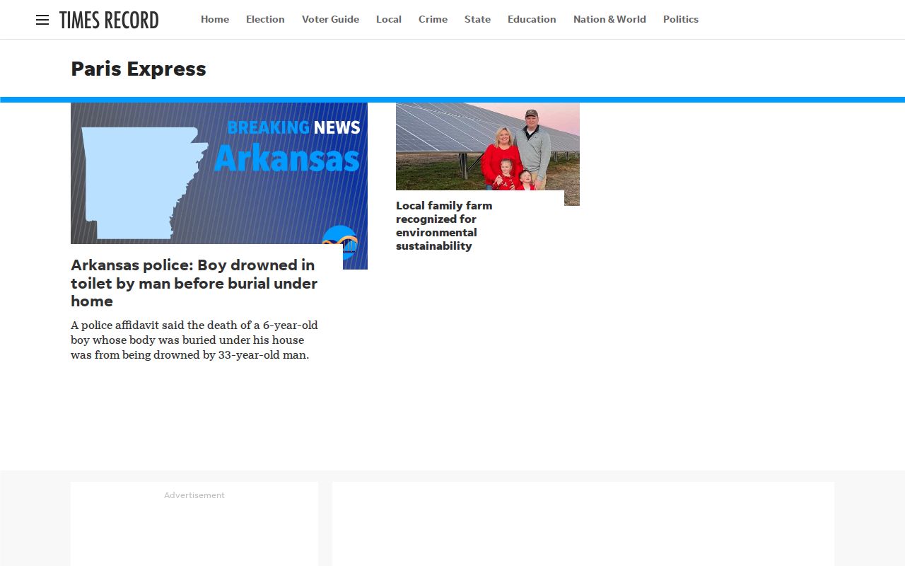 Logan County crime news landing for Paris Express
